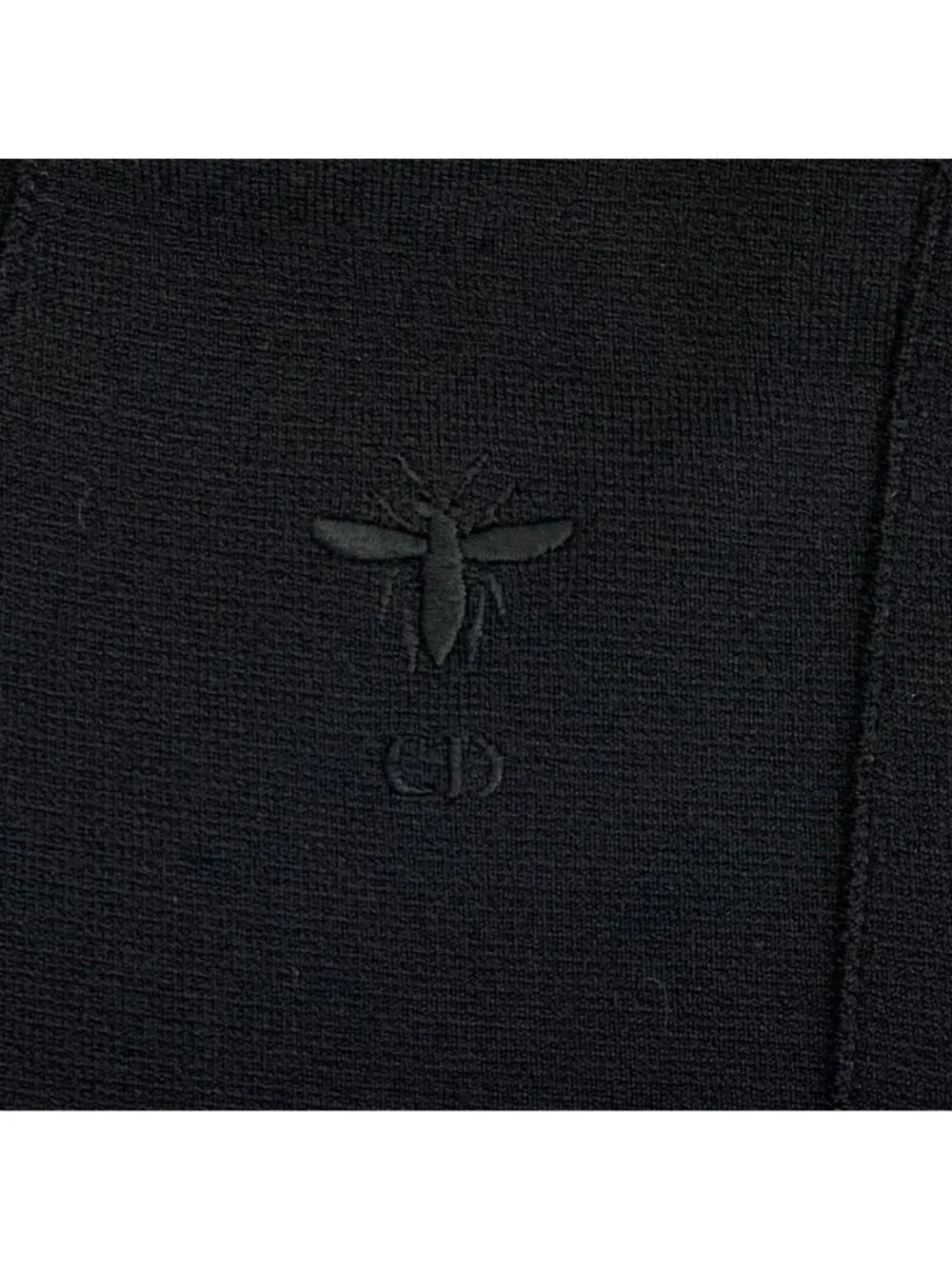 Dior Black Bee Embroidered Casual Mini Skirt